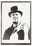 Moreno-MATA Echtes Handgemachtes Graffiti Winston Churchill 