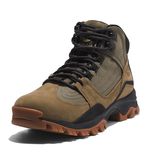 Timberland Men's Mt. Maddsen Waterproof Hiking Boots, Olive Nubuck, 11 Medium