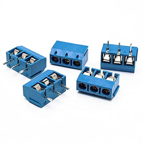 Terminal KF301-3P de 3 pines de 5.08mm bloque conector de tornillo de ABS con 300 unidades 7