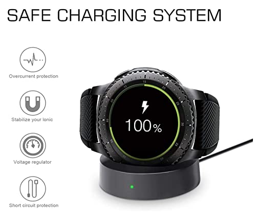 Image of SKEIDO Wireless Fast charger compatible with Samsung Gear S3 Classical Frontier Portable Charging Dock Samsung Gear S3 /S2 Charge Dock
