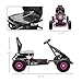 Aosom Kids Pedal Go Kart Ride-on Toy with Ergonomic Comfort, Pedal Car with Tough, Wear-Resistant Tread, Go Cart Kids Car for Boys & Girls with Suspension System, Safety Hand Brake, Ages 5-12, Pink