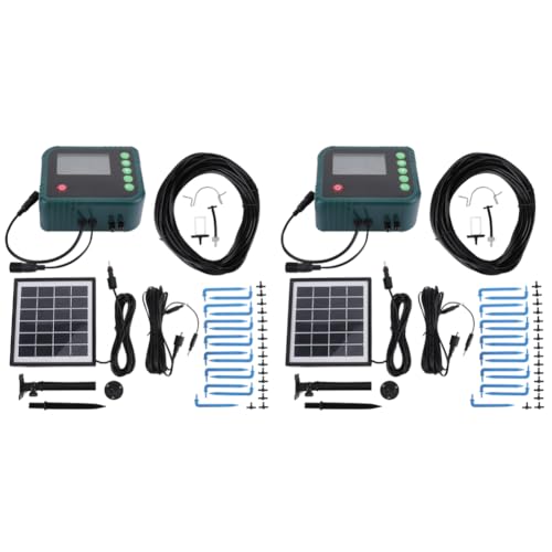 Kit de riego de goteo automático solar lyeaa para 15 plantas en macetas con temporizador programable