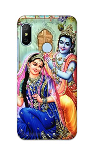 Image of Printed Hard Back Cover Case for Mi A2 Back Cover (Radha Krishna) -1803