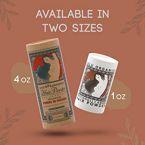 Lulu_Organics - Hair Powder, All-Natural Dry Shampoo, Talc-Free Shampoo For Oily Hair, Patchouli And Amber, 1 Oz #TOP6