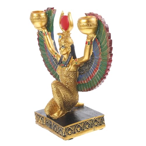 Statue égyptienne dorée ailes déployées, le présent unique pour passionnés