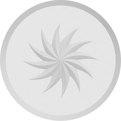 Miniatura 2 de Ekena Millwork ROSP050X050X050GRY13 Roseta estándar con borde biselado, 5 pulgadas de ancho x 5 pulgadas de alto x 12 pulgadas de alto, PVC