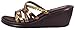 Skechers Women's Cali Rumblers-Social Butterfly Wedge Sandal, Bronze Rhinestone, 7 M US
