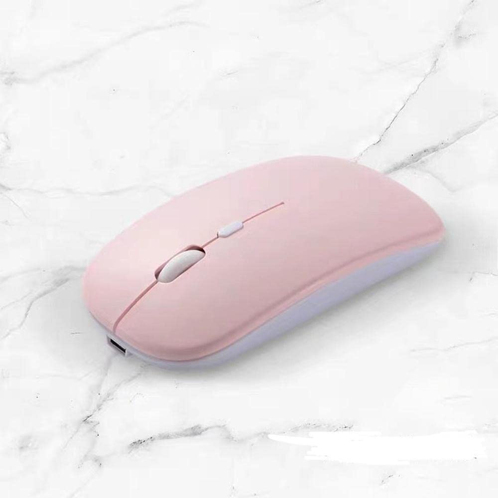 Mouse Wireless Silenzioso Energy Ricaricabile - Bluetooth E 2.4GHz Con LED E 4 Tasti