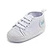 Babyschuhe Auxma Baby Schuhe Sneakers aus Leinwand mit weichen und rutschfesten Sohle Für 3-6 6-12 12-18 Monat (6-12 M, Weiß)