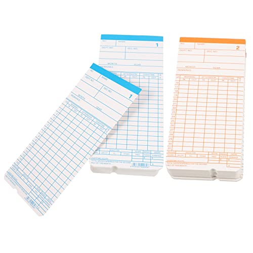 Nusitou 1 Set Attendance Punch Card Overtime Format Time Cards Employee Work Starter Time Clock Time Cards Sheets Office Supply Double-Sided Attendance Cards Pocket Office Punch Clock #TOP3