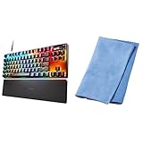 【公式セット品】SteelSeries ラピッドトリガー 搭載 ゲーミングキーボード テンキーレス 有線 英語配列 OmniPointスイッチ 有機ELディスプレイ搭載 Apex Pro TKL (2023) US 64856 ブラック+サンワサプライ クリーニングクロス 超極細繊維 大判タイプ(30×40cm) 液晶画面/スマホ/メガネ/CD・DVD/レンズ DK-KC5