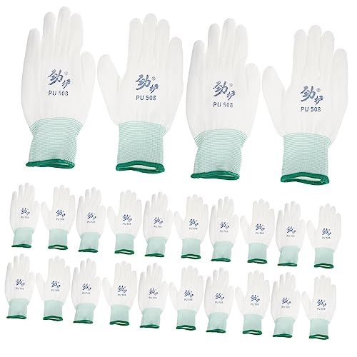 DOITOOL 12 Pares Guantes De Pu Antideslizantes Guantes De Tejer Herramienta De Jardineria Guantes De Trabajo Hombres Artilugio De Jardín Guantes Al Aire Libre Nylon