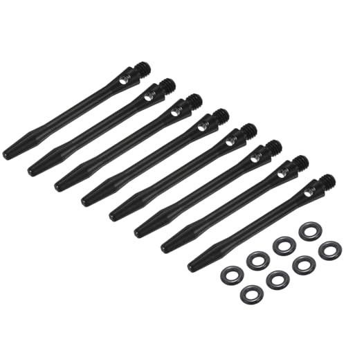 Tiges de fléchettes en aluminium 2BA PATIKIL avec anneaux en caoutchouc pour pointe acier