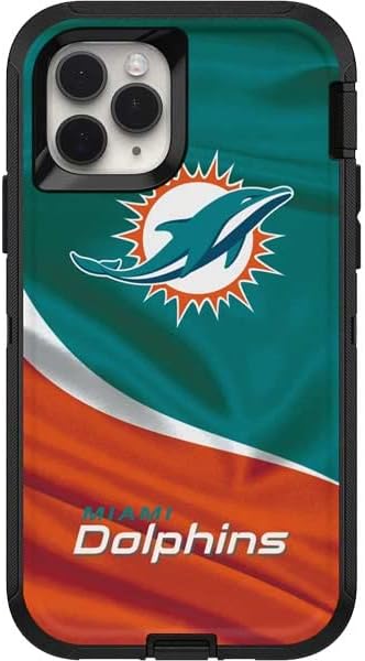 Skinit Decal Skin Compatible with OtterBox Defender iPhone 11 Pro Case - Officially Licensed NFL Miami Dolphins Design