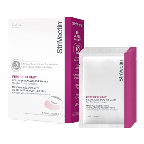 StriVectin Peptide Plump Collagen Renewal Smoothing Eye Masks Anti-Aging 6 Eye Mask Pairs