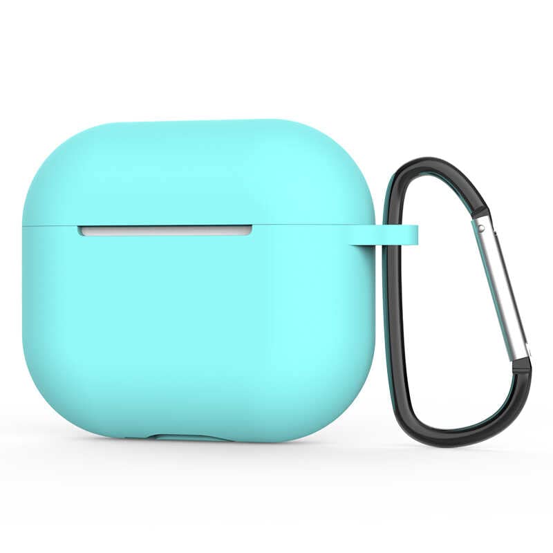 Zore Apple ile uyumlu Airpods 3. Nesil Standart Silikon Kılıf Mavi Açık