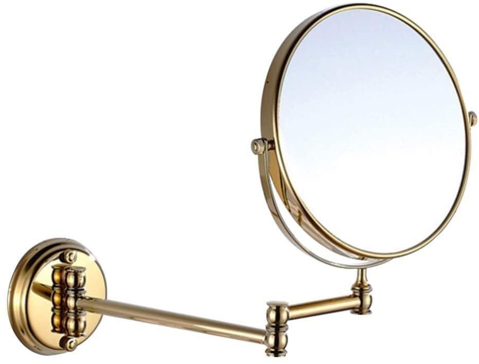 Miroir grossissant salle de bains 3X mural pliant rond 8 pouces pour maquillage et rasage