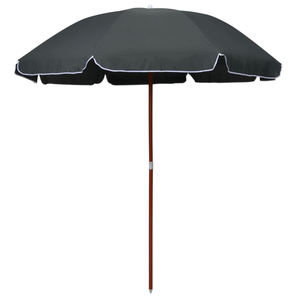 vidaXL Parasol ogrodowy na stalowym słupku, 240 cm, antracytowy