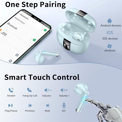 Wireless Earbuds, Bluetooth 5.4 Headphones NEW Wireless Headphones with 4 ENC Mic - Image 4