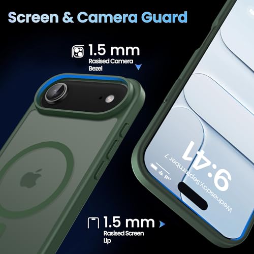 Image of CACOE Magnetic Case for iPhone Air 6.5 inch, Dark Green