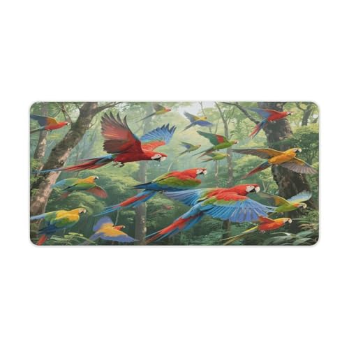 Parrots Desk Mat Fashion Large Mouse Mat No Slip Rubber miniatura 1