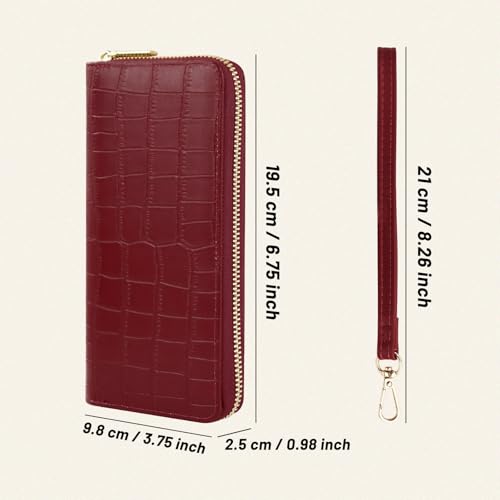 Wristlet Credit Card Holder, PU Stone Texture Leather Wallets for Women, Wristlet Wallets for Traveling2