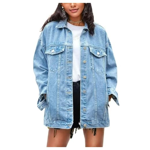25 Cozy Winter Outfit Ideas for Women (Style Guide) Oversized Denim Jacket