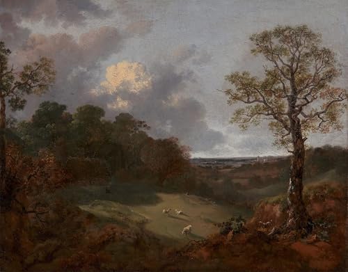 Tableaux sur toile paysage boisé haut de gamme style Gainsborough 60x90cm
