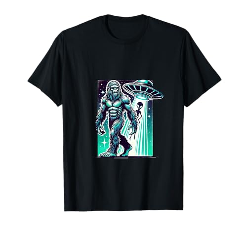 Diseño de críptido OVNI híbrido de ciencia ficción Bigfoot Alien Camiseta