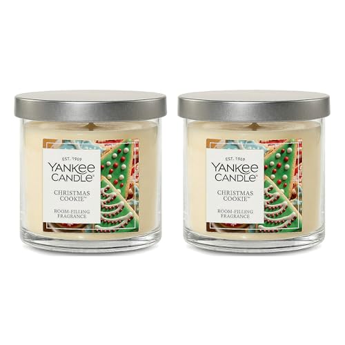 Yankee Candle Vela en tarro pequeño perfumada de una sola mecha, galletas de Navidad, más de 20 horas de tiempo de combustión, 4.3 onzas (paquete de 2)