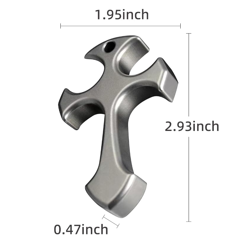 Pure Solid Titanium Cross Pendant for Men ， Handcrafted in Solid Titanium Alloy with 60cm Stainless Steel Necklace2