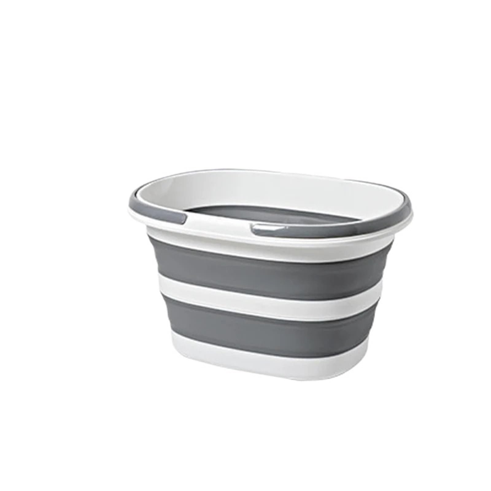 1Pcs Collapsible Mop Bucket With Handles Space Saving Foldable Silicone Tub For Cleaning, Laundry, Storage - Portable Wash Basin For Camping And Fishing