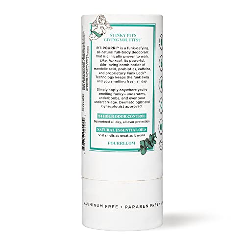 Poo-Pourri Pits + Bits Natural Deodorant, Sensitive Skin Safe, All Day All Over, 2 Ounce (Pack Of 1), Eucalyptus Sea Salt #TOP2