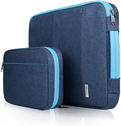 Voova Laptop Sleeve Case 13 14 Inch Compatible with MacBook Air 13 M2/3/4, MacBook Pro 13/14,13.5”Surface Laptop 4/5, 2 in 1 Waterproof Computer Bag with Detachable Accessory Pouch, Navy Blue