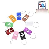 Hsyadazi Lot de 6 étiquettes de bagage en aluminium avec étiquette...