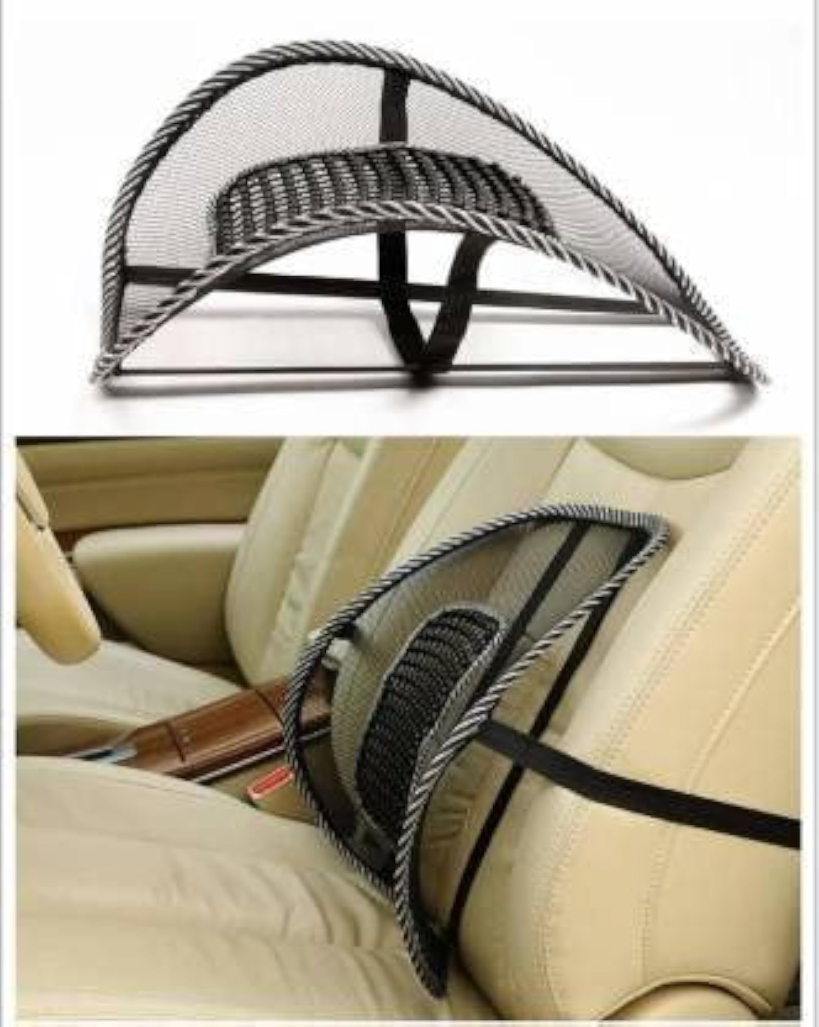 Car Seat Chair Massage Back Support Ventilate Cushion Pad