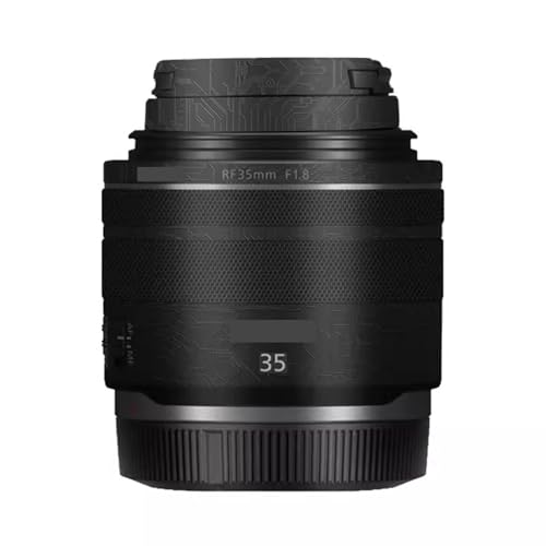 35 1.8 Camera Lens Skin Coat Wrap Protective Film Body Decal Anti-Scratch Sticker Accessories for Canon RF 35mm F1.8 Macro is STM (Circuit Black) miniatura 1