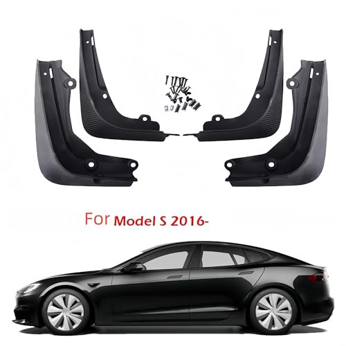 Guardabarros para neumáticos de Tesla Model 3 y Model S, kit de protección contra salpicaduras 2