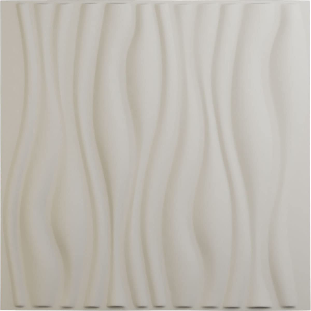 Ekena Millwork 19 5/8"W x 19 5/8"H Leandros EnduraWall Decorative 3D Wall Panel, Satin Blossom White (12-Pack for 32.04 Sq. Ft.