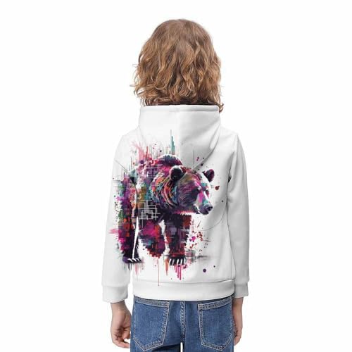 Pull à capuche pour garçons et filles sweat manches longues 9-11 ans - 4