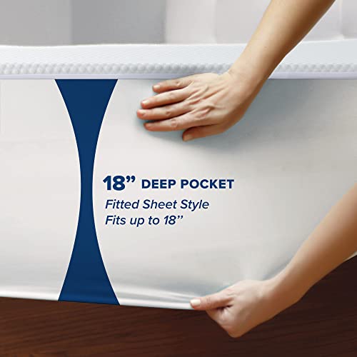 Bergamotte 100% Waterproof Mattress Protector California King Size, Bamboo Mattress Cover 3D Air Fabric Cooling Mattress Pad Cover Smooth Soft Breathable Noiseless Washable, 18'' Deep Pocket #TOP2