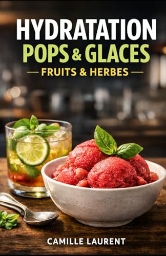 Hydratation Pops & Glaces — Fruits & Herbes : 60 recettes de pops glacés, sorbets, granités et glaces au yaourt, ultra frais, sans sorbetière: ... aromatiques, options sans sucre ajouté.