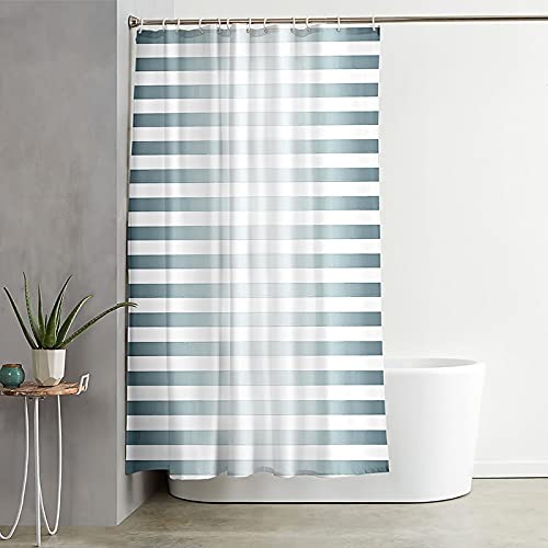 Rideau de douche anti moisissure imperméable 180x200 à rayures en polyester lavable