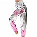 Women's Metallic Shiny Pants Jogger High Waist Casual Holographic Club Wear Streetwear Hip Hop Fashion Smooth Elastic Trouser