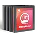 Cardinal Economy 1.5" Round-Ring Presentation View Binders, 3-Ring Binder, Holds 350 Sheets, Nonstick Poly Material, PVC Free, Pack of 4, Black (79519)