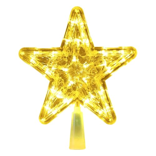 Weihnachtsbaumspitze, LED Stern Christbaumspitze, 23cm...