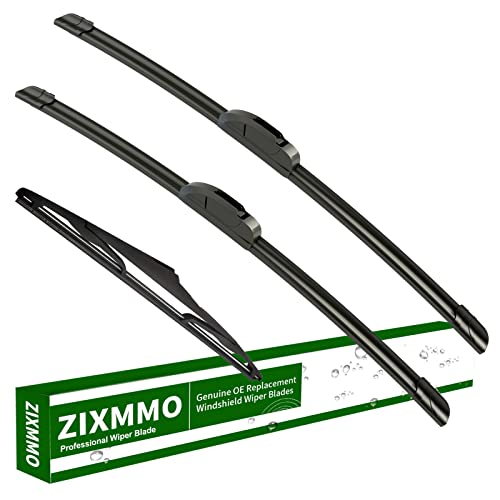 Image of 3 wiper blades Replacement for 2007-2017 Jeep Wrangler windshield wipers | Replacement Original Equipment,Premium All-Seasons Front & Rear,15 inch+15 inch+13 inch(Set of 3) J HOOK