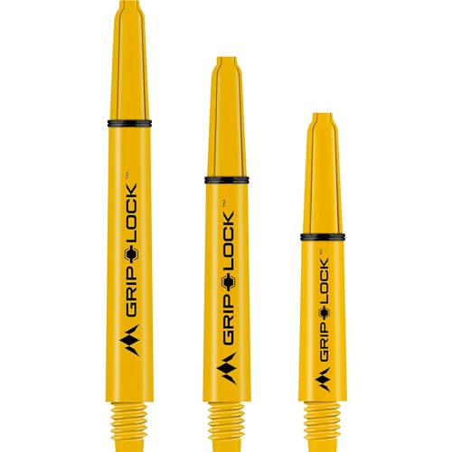 Mission Darts S1080 GripLock Durable Nylon Shafts | Tweenie Dart Stems | Yellow