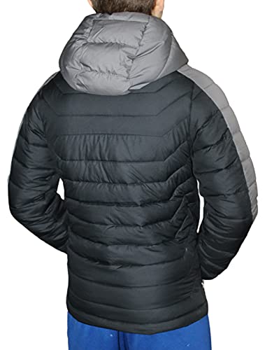 Columbia Youth Boys White Out Hooded Full Zip Insulated Omni Heat Jacket (Black/Grey, Large)3
