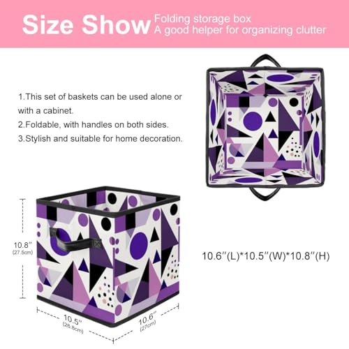 Boîte de rangement pliable pour éliminer le désordre avec style violet